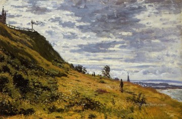 クロード・モネ Painting - サントアドレスの崖の上を散歩する クロード・モネ
